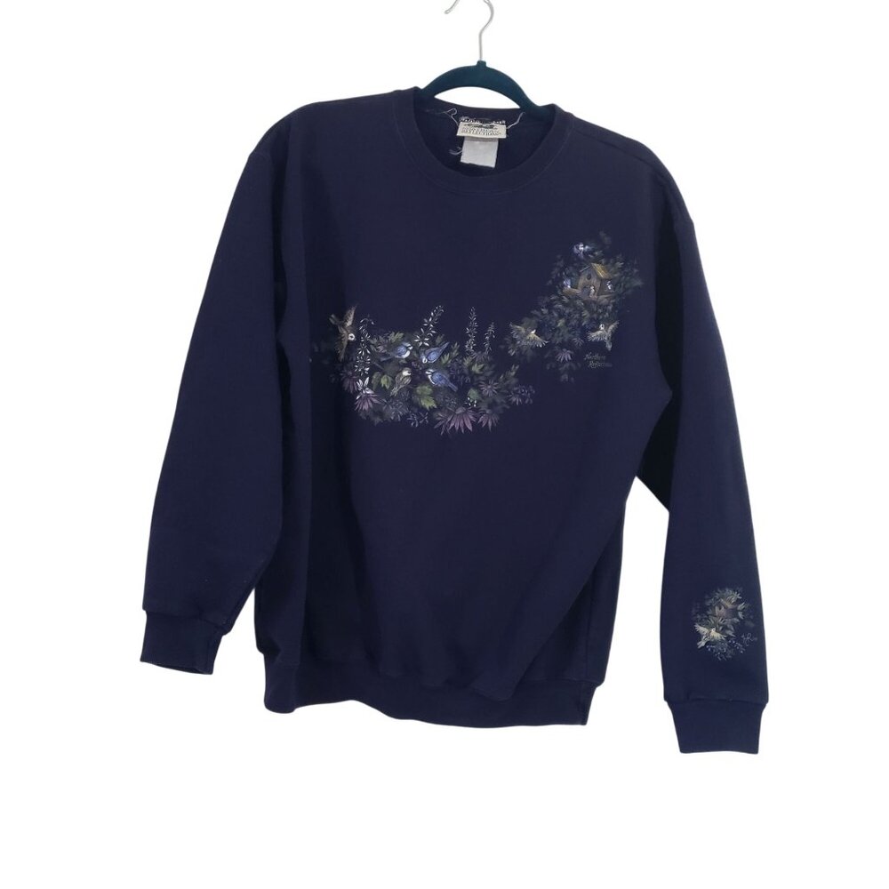 Vintage 90s Northern Reflections‎ Bird Crewneck Sweater XL Nature Cottagecore